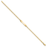 10k Flat Anchor Link ID Bracelet